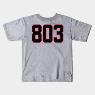 803 - Black with Garnet Trim Kids T-Shirt